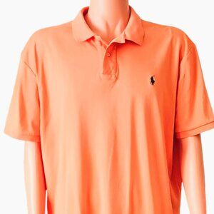 Polo Ralph Lauren Vintage Shirt XL Classic Peach Short Sleeve Single Stitch